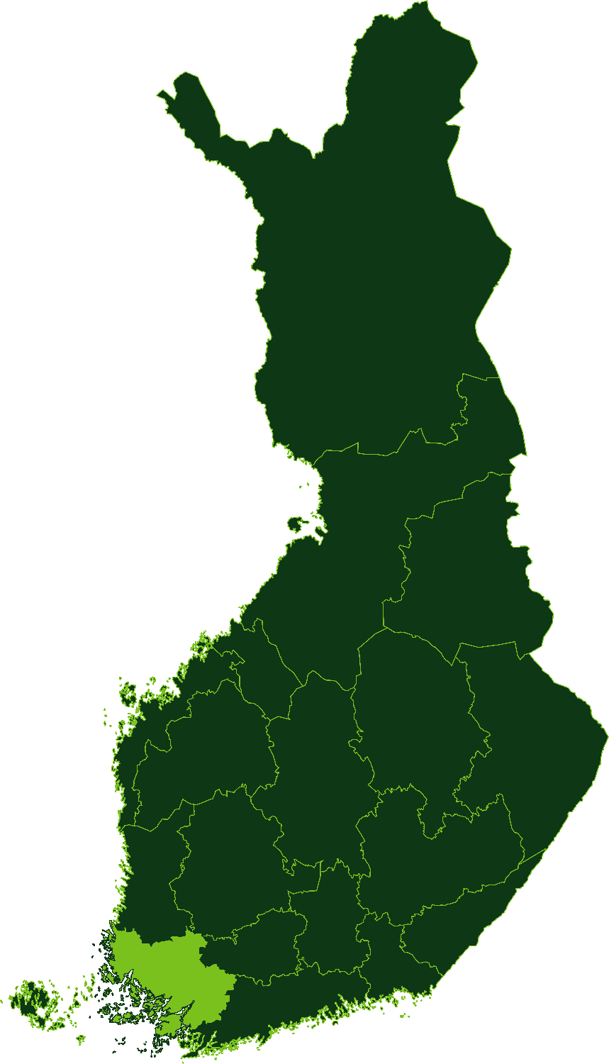 Kartta: Varsinais-Suomi